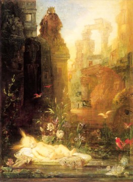  Symbolism Oil Painting - young moses Symbolism biblical mythological Gustave Moreau
